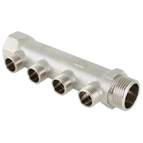 Коллектор наружная резьба 4 выхода 1" * 1/2" (VTc.500.N) (Valtec)