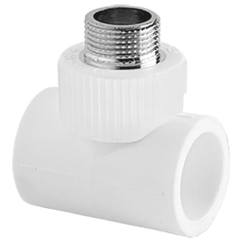 Тройник TEBO бел. PP-R комб. 25х1/2" НР (15/90), арт. 030040505