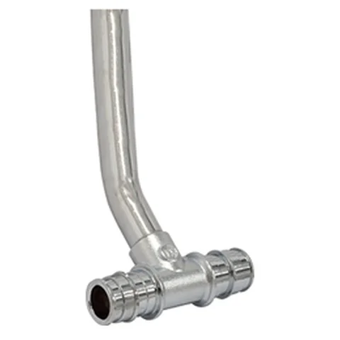 Тройник для подключения радиатора латунь 16*15*250 для PE-X (Giacomini GX158)