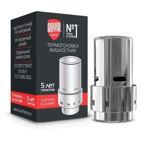 Термоголовка жидкостная Royal Thermo Design, Click (хром)