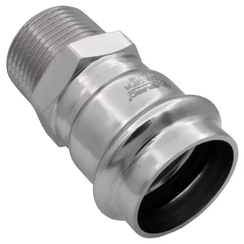 Соединитель VIEIR прямой нерж. сталь с нар.р. 22×1/2" VER-PRO (75/5)