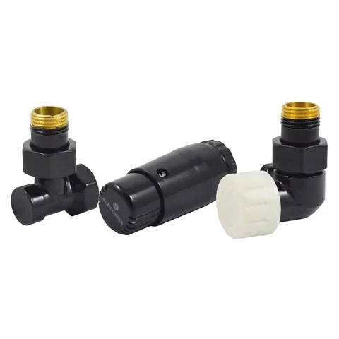 Комплект трехосевой SCHLOSSER STANDARD MINI 1/2" правый, Ral 9005, с термоголовкой MINI M30x1,5