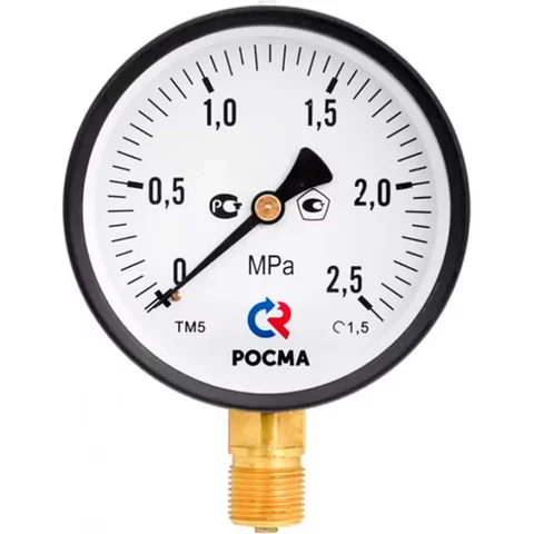 Манометр радиальный Росма G1/2 0,6 МПа Tmax 150C, ТМ-510