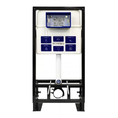 Инсталляция для унитаза BETTOSERB sava free standing, клавиша смыва хром глянец