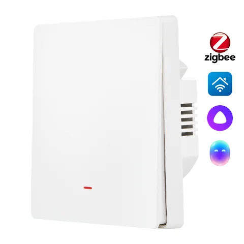 Выключатель HOMMYN настенный zigbee 1 клавиша (без нейтрали) SWZBNN01W