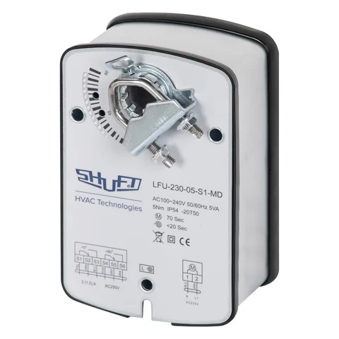 Электропривод с возвратной пружиной SHUFT LFU-230-05-S1-MD