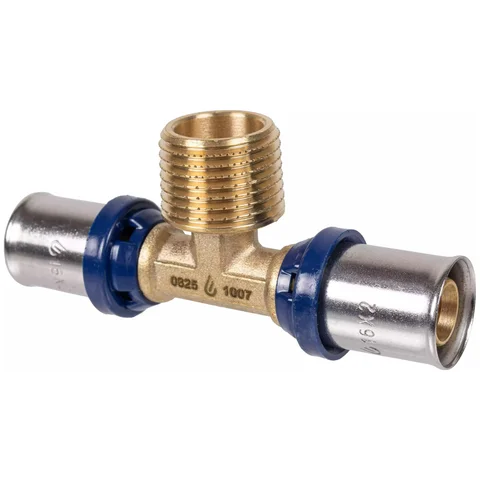 Тройник пресс для металлопластиковых труб Usystems MLC Plus 26-R3/4"НР-26
