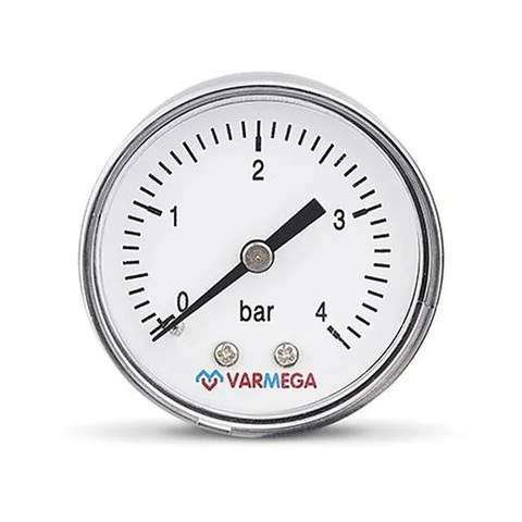 Манометр VARMEGA аксиальный 50 мм, 4 бар, 1/4", VMMT08-500402