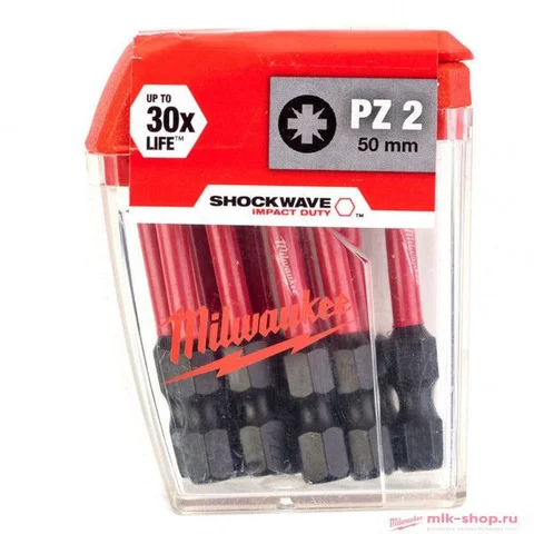Насадка Milwaukee SHOCKWAVE PZ2 50мм (упак_10) 4932430866