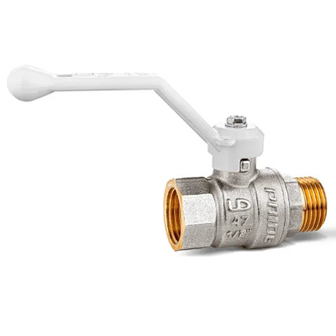 Кран шаровой латунный LD Pride 47.20.B-Н.Р (White) Ду 20 Ру 40 вн-нр, (рычаг)