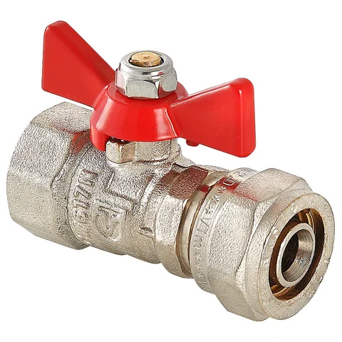 Кран шаровый под обжим ВР внутренняя резьба 16*1/2" (Valtec VT.342) уп 14 шт