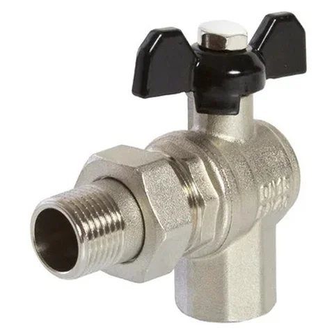 Кран VRT шаровой со сгоном угловой 1/2" бабочка
