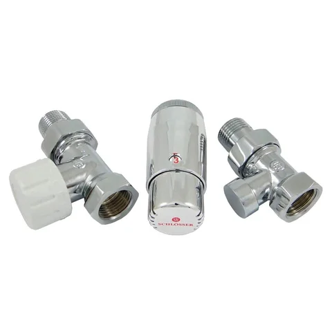 Комплект подключения SCHLOSSER STANDARD MINI 1/2" прямой, хром, с термоголовкой MINI М30х1,5