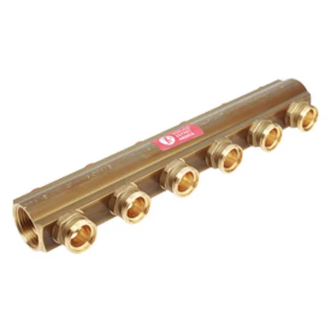 Коллектор Giacomini с отсечными клапанами 1" x 3/4"E /10, R553SY050
