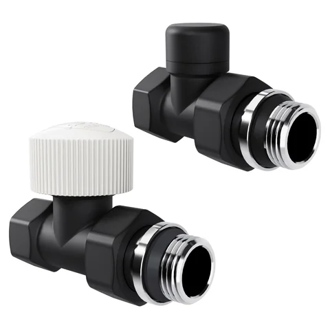 Набор термостатический прямой Royal Thermo Design 1/2"М30х1,5 (Черный)
